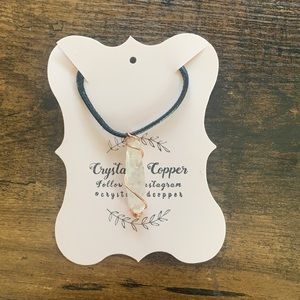 Clear Quartz & Copper Spiral Necklace